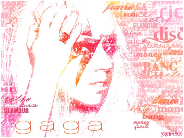 Lady Gaga Typography Portrait