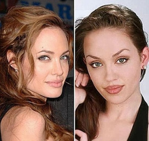Angelina Jolie and Tiffany Claus