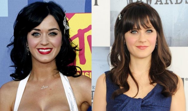 Zoey Deschanel and Katy Pery
