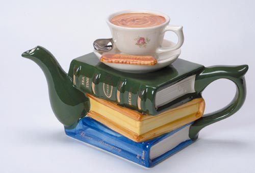 Books and Tea Teapot