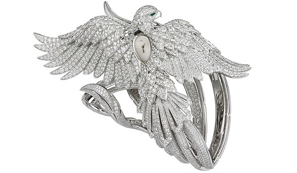 Cartier - Secret watch with phoenix decor