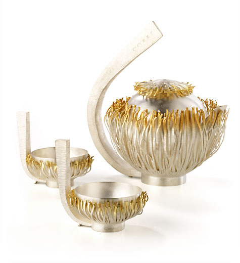 Silver and Diamond Tea Set