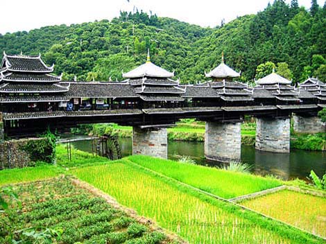 The Wind and Rain Bridge of Chengyang China