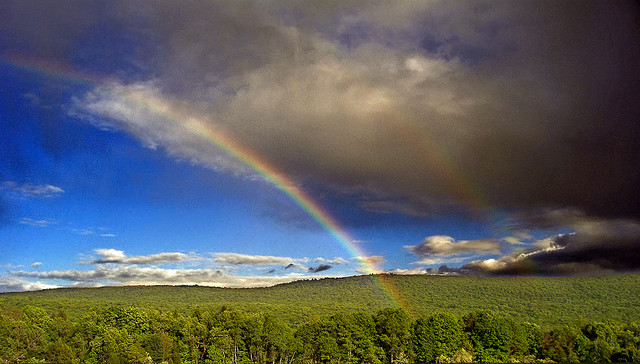 Rainbow over Kittatinny Mountain, Walpack Township, Sussex County